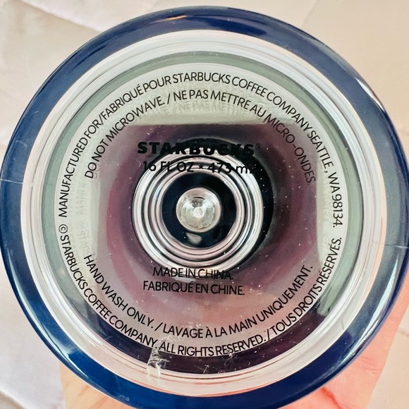 NEW! STARBUCKS SIREN LOGO RED & WHITE SPIRAL STRIPE ACRYLIC INSULATED TRAVEL MUG - Picture 5 of 7